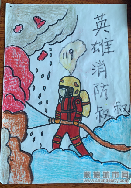 小朋友画画向消防员致敬.png
