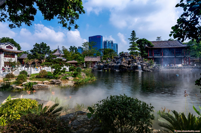 顺峰山公园新景，园林风光