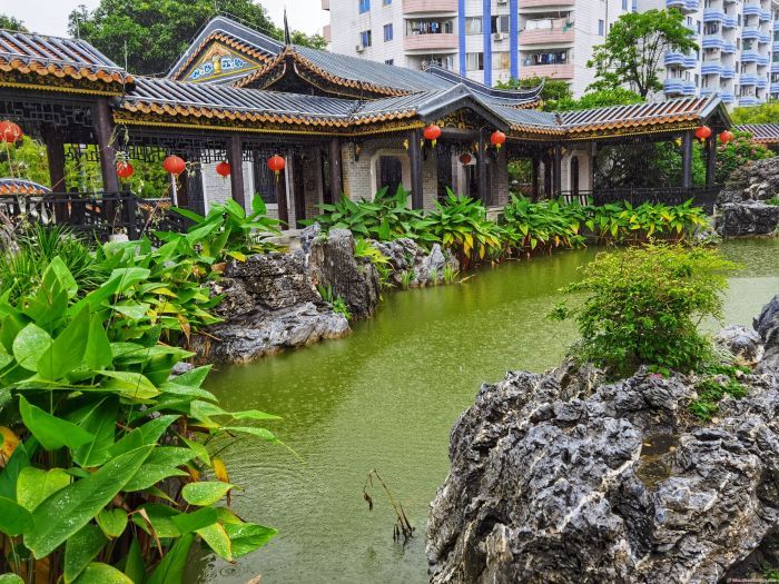 白莲公园雨轻弹，大珠小珠落荷盘