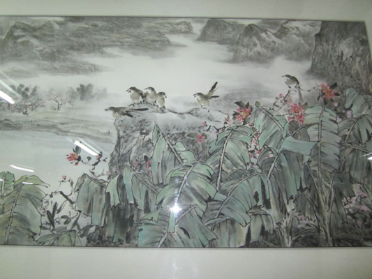 去梁銶琚图书馆，看两广书画家作品展