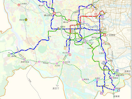 佛山将新规划9条地铁线路，这7条途经顺德