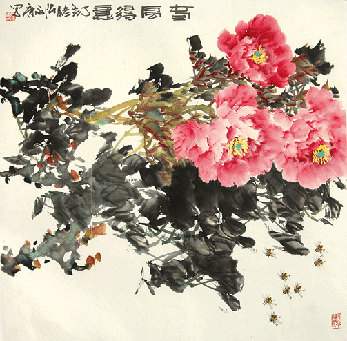 淳朴自然，父子双双办画展