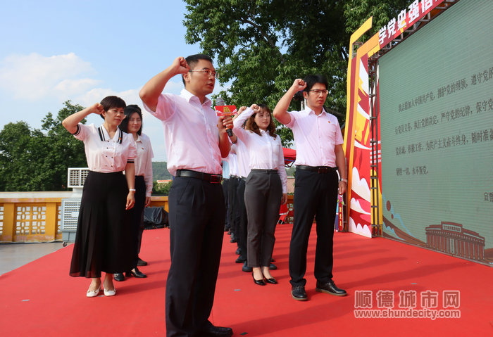 顺德各基层团委书记等党员团干部代表重温入党誓词.JPG