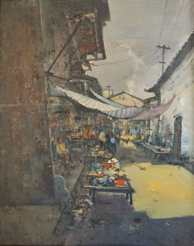 沈欣桦 《闹 市》 油 画  100x80cm.png