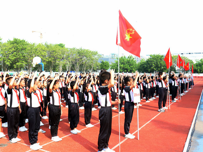 你敬礼的样子真好看！顺德学子齐向国旗敬礼