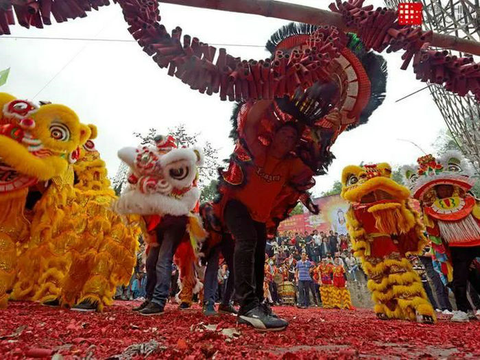 花炮登场！醒狮热舞！正月十四锁定沙富村！