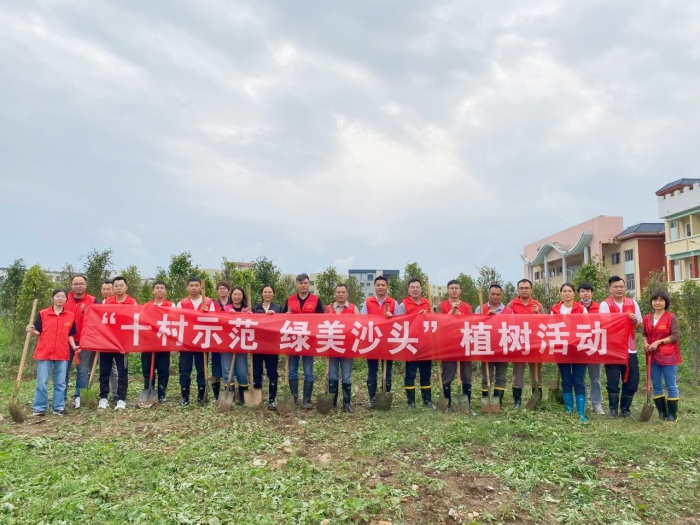 植绿向美做好“十村示范” ，均安镇沙头社区再植树300棵